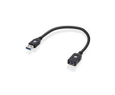 „IOGear“ USB-A – USB-A kabelis, 0,3 m, juodas (G2LU3AMF)