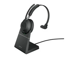 Ausinės Jabra Evolve2 65 USB-A UC Mono su Charging Stovas - Juodas