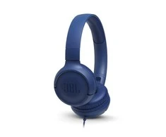 Lengvos ir patogios Ausinės JBL Tune 500 Pure Bass sound su mikrofonu mėlynos