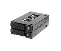 Aptel JOUJYE Backplane JJ-N-29SS15 fuer 2 SATA SAS I II III HDD/SSD 6,4cm/2,5Zoll bis 12Gbps Inklusive Einbauwinkel fuer 5,25Zoll Bay