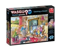 Dėlionė Jumbo Spiele Jumbo Wasgij Mystery 17 Friede, Freude, Eierkuchen 1000 Teile Puzzle (19175)