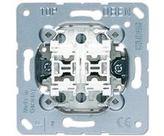Dvigubas jungiklis be fiksacijos JUNG 539 U, 10A, 250V~