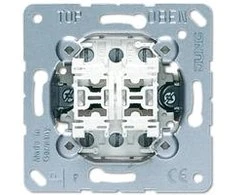 Dvigubas jungiklis be fiksacijos JUNG 539 U, 10A, 250V~