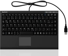Icy Box KeySonic Mini klaviatūra, smart touchpad, USB 2.0, Juodas