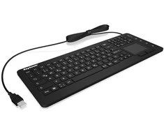 Klaviatūra RaidSonic „KeySonic KSK-6231INEL“ (JK) Pramoninis jutiklinis planšetinis kompiuteris, baltas, urmu