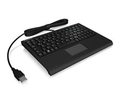 Icy Box KeySonic Mini klaviatūra, smart touchpad, USB, Juodas
