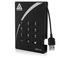 Kietasis diskas išorinis HDD Apricorn Aegis Padlock 3.0 500GB Juoda (A25- 3PL256- 500)