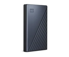 Kietasis diskas Western Digital „My Passport Ultra 5TB Mėlyna USB-C/USB3.0 HDD 2,5" metalinio apdailos nešiojamas išorinis RTL diskas