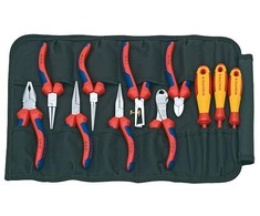 KNIPEX replių rinkinys įrankių krepšyje