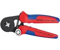 Laidų antgalių užspaudimo replės 0.08-10+16 mm², Knipex