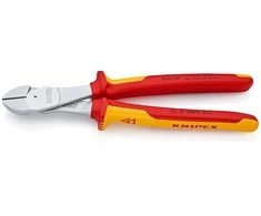 KNIPEX didelės apkrovos įstrižinės pjaustyklės 74 06 250 VDE, pjovimo replės (raudona/geltona, ilgis 250 mm, patikrinta VDE)