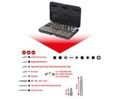Galvučių ir antgalių komplektas Torx 1/4",3/8",1/2" 57vnt, KS Tools