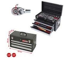 KS Tools 1/4 +1/2 CHROMEplus universalus įrankių rinkinys 99 vnt