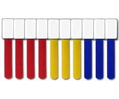 LABEL THE CABLE Mini Velcro raišteliai, 10 vnt. pakuotė – mišrios spalvos