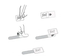 LABEL THE CABLE Mini Velcro raišteliai, 10 vnt. pakuotė – mišrios spalvos