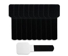 LABEL THE CABLE Wall Velcro Cable Holder 10-piece Set - juodos spalvos
