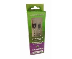 USB kabelis LC-Power USB-A - Žaibas 1 m permatomas (31331H)