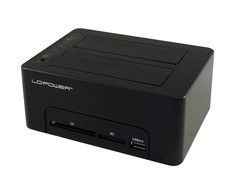 Docking Station LC-Power Dockingstation LC-Power USB 3.0 2-Bay 2,5" / 3,5" HDD / SSD + šakotuvas