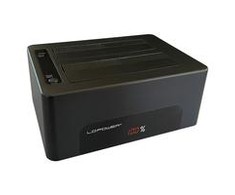 Doko stotelė LC-Power LC-Power LC-DOCK-U3-V doko stotelė do dysków twardych USB 3.2 Gen 1 (3.1 Gen 1) Type-B Juodas
