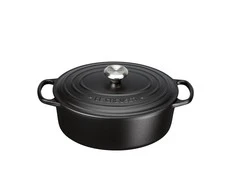 Le Creuset „Signature“ ovalus troškintuvas, 29 cm, juodas