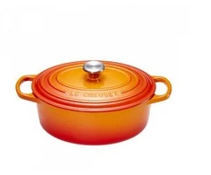 Le Creuset skrudintuvas Signature ovalus 27 cm orkaitėje raudonas