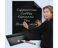 Legamaster Magijos diagramų juoda lenta (veikia kaip balta lenta) su baltu rašikliu - ritinėlis su 25 60x80 cm "lentelėmis" - statinė elektrinė plėvelė - limpa prie beveik visų paviršių