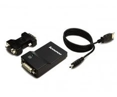Lenovo USB 3.0 - DVI/VGA USB A DVI/VGA Juoda