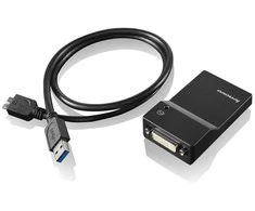 Lenovo USB 3.0 - DVI/VGA USB A DVI/VGA Juoda