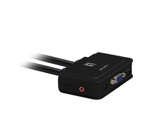Level One LevelOne KVM Switch 2-Port USB VGA Kabelis audio support sw