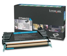 Lexmark C734A1CG kasetė, žalsvai mėlyna, 6000 puslapių