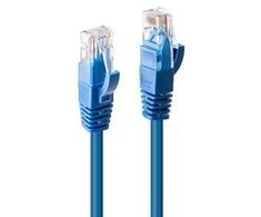 Tinklo Kabelis - LINDY Cat.6 U/UTP Tinklo Kabelis, RJ45, M/M, 250MHz, 0.3 m, Mėlynas