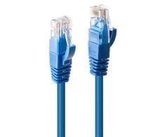 Tinklo Kabelis - LINDY Cat.6 U/UTP Tinklo Kabelis, RJ45, M/M, 250MHz, 0.3 m, Mėlynas