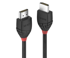 HDMI Laidas - LINDY Juodas Line HDMI Laidas, Didelės Spartos, M/M, 14096x2160@60Hz, 18Gbps, 0.5 m, Juodas