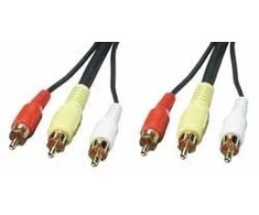 Kabelis Lindy RCA (Cinch) x3 - RCA (Cinch) x3 10m juoda (35544)