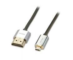 HDMI Laidas - LINDY CROMO Slim HDMI į Micro HDMI Laidas su Ethernet, Didelės Spartos, 1 m, Juodas