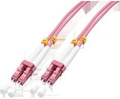 Šviesolaidinis Kabelis - LINDY Šviesolaidinis Kabelis LC/LC OM4, 50/125µm, Multimode, 1 m, Purpurinis