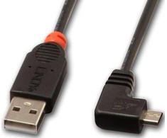 USB Kabelis - LINDY USB 2.0 Type A į Micro-B Laidas, 1 m, Juodas