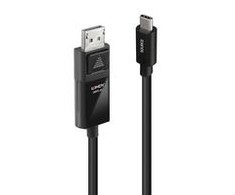Adapterio Kabelis - LINDY USB Type C į DP 8K60 Adapterio Kabelis, 7680x4320@60Hz, 1 m, Juodas