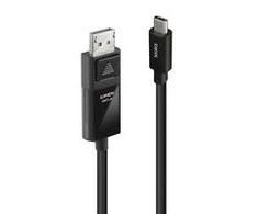 Adapterio Kabelis - LINDY USB Type C į DP 8K60 Adapterio Kabelis, 7680x4320@60Hz, 1 m, Juodas
