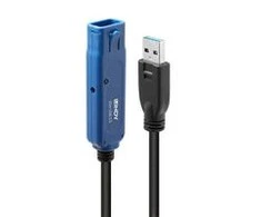 USB Prailginimo Laidas - LINDY USB 3.0 Aktyvus Prailginimo Laidas, 5 Gbps, 20 m, Juodas