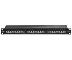 Lindy 6 kat. Patchpanel 24p STP 1HE Juodas 24 Ports 1 HE, Gbit - 25990