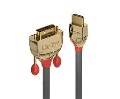 HDMI Laidas - LINDY Gold Line HDMI į DVI-D Laidas, 2 m, Pilkas