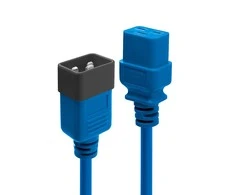 Maitinimo kabelis Lindy Lindy IEC- Netzverlängerung C19 auf C20 blau 3m ekstremalių urmu