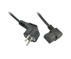 Maitinimo Laidas - LINDY Schuko į Kampinį C13 Maitinimo Laidas, 3 m, Juodas