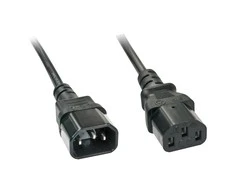 Maitinimo Prailginimo Laidas - LINDY IEC C14 į C13, 5m, 10A/250V, Juodas