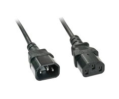 Maitinimo Prailginimo Laidas - LINDY IEC C14 į C13, 5m, 10A/250V, Juodas