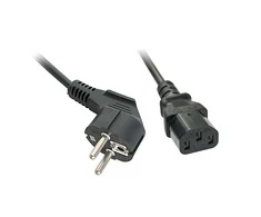 Maitinimo Laidas - LINDY Schuko Kištukas į C13, 2m, 10A/250V, Varis, PVC, Juodas