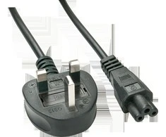 Maitinimo Laidas - LINDY UK 3 Pin Kištukas į C5 Maitinimo Laidas, 250V 2.5A PVC, 2 m, Juodas