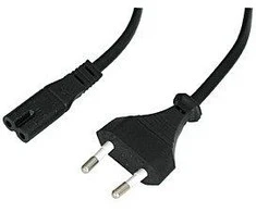 Maitinimo Laidas - LINDY Euro Kištukas į C7, 2 m, 2.5A/250V, PVC, Varis, Juodas