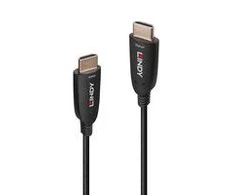 HDMI Laidas - LINDY Šviesolaidinis Hiibridinis HDMI 8K60 Laidas, 30 m, Juodas